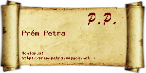 Prém Petra névjegykártya